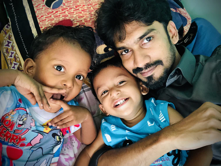 Family preparing to start a fundraiser